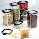 Conjunto de 10 Potes Organizadores Herméticos de Plástico con Tapa Selladora al Vacío